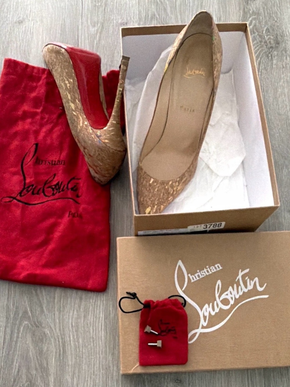 Christian Louboutin Decoltish 100 Liege Lame size 40.5